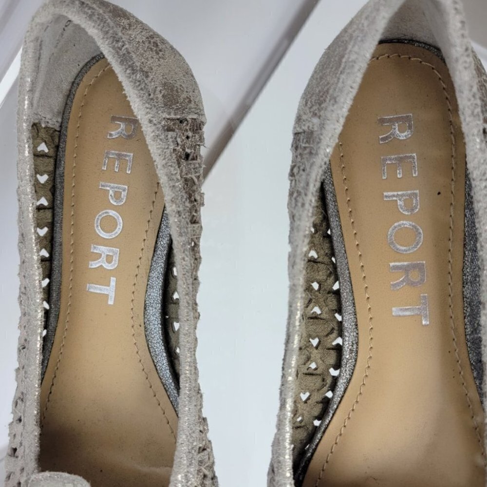 Report Silver Open Toe  Flats - Picture 3 of 6